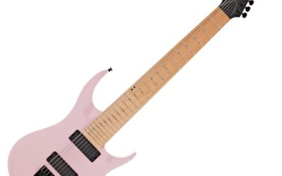 G4M 529 Electric Guitar, 8-String, Flamingo Neon