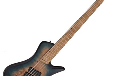G4M 972 Fanned Fret 5-String, Blue Burl Burst