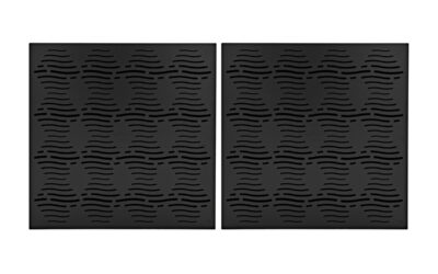 G4M Acoustics Waves 60 x 42cm Corner Panel, Black, Pair