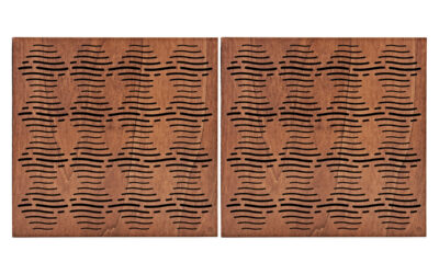 G4M Acoustics Waves 60 x 42cm Corner Panel, Walnut, Pair